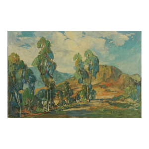 Early 20th Century Original Southern California Landscape -- Eucalyptus Grove by Andrew Boardo Lund