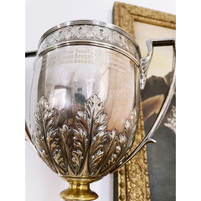 Metal 1898 Silver Plated English Football Trophy For Sale - Image 7 of 9
