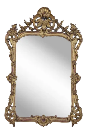 Antique Louis XV Style Giltwood Mirror