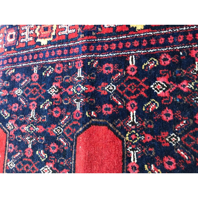 Textile Vintage Senneh Kurdish Carpet For Sale - Image 7 of 14