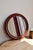 1970s Vintage Round Mirror with Mahogany Wood-Effect Frame, 1970s For Sale - Image 5 of 7