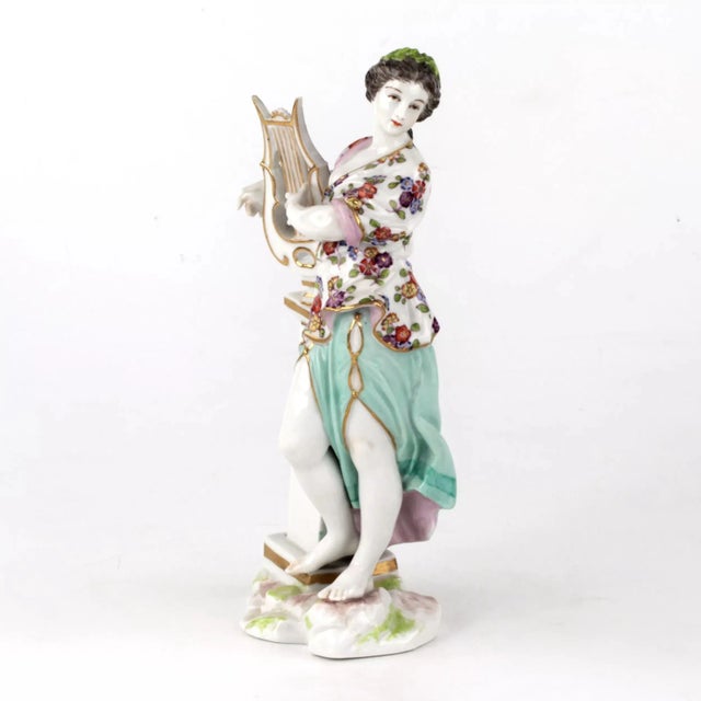 Girl with a Lyre Figurine For Sale - Image 5 of 7