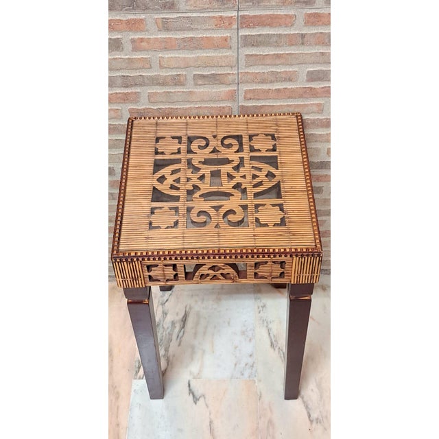 Handcrafted Neomudejar Side Table, 1960s For Sale - Image 4 of 5