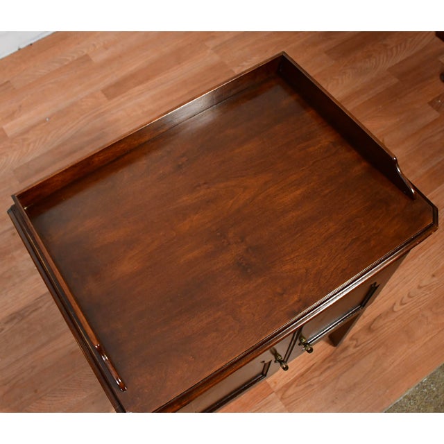 1950s Vintage Solid Walnut Pair of Nightstands / Bed Side Tables For Sale - Image 4 of 13