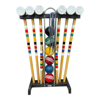 Vintage Croquet Set - Croquet Set — Forster Croquet Set — Vintage Yard Games — Vintage Croquet For Sale