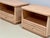 Modern Pair of Maugrion for Roche Bobois French Oak & Cane Nightstands, Circa 1980 For Sale - Image 3 of 10