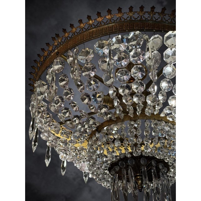 Antique Empire Ceiling Lamp, 1890s For Sale - Image 4 of 6