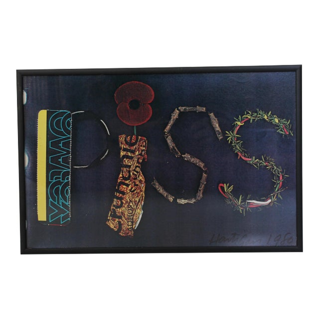 1980s Paul Hartigan 1980 Pop Art "Piss" Print For Sale