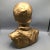 1940s Vintage Hand Molded Gold Military Male Bust For Sale - Image 5 of 12
