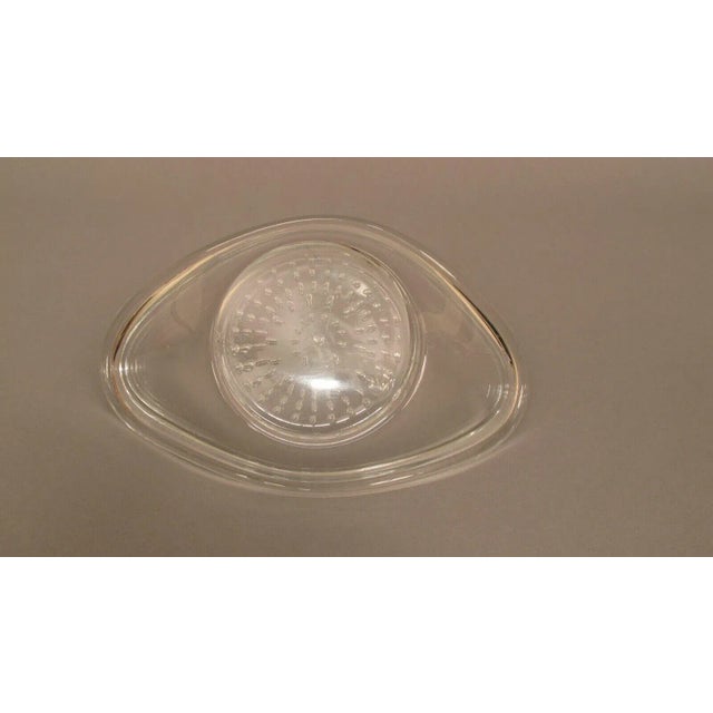 1960s Mid-Century Modern Clear Glass Sculptural Bubble Base Candy Bowl For Sale - Image 10 of 13