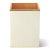 Contemporary AERIN Classic Faux Shagreen Waste Basket, Cream For Sale - Image 3 of 3