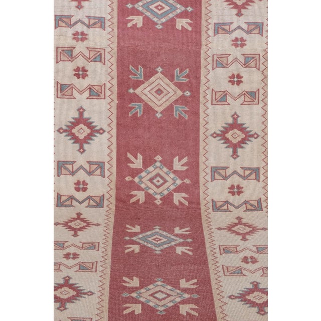 Textile Vintage Turkish Milas Runner Rug For Sale - Image 7 of 12