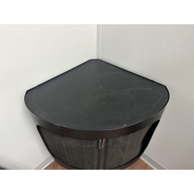 Mid-Century Modern Mid-Century Faux Black Corner Faux Fireplace For Sale - Image 3 of 7