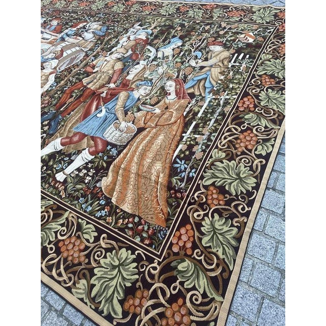 Aubusson Style Jacquard Tapestry, 1980s For Sale - Image 15 of 18