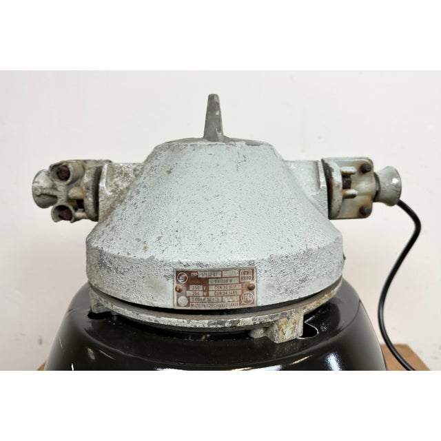Industrial Explosion Proof Lamp with Black Enameled Shade from Elektrosvit, 1970s For Sale - Image 13 of 16