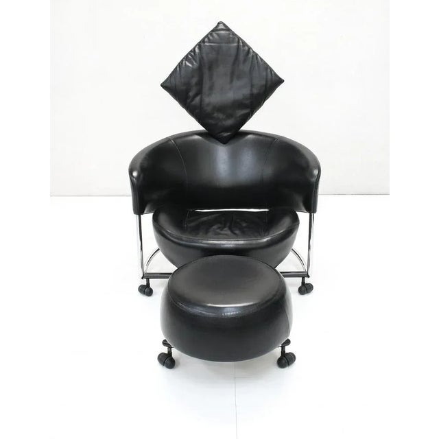 Adjustable Leather Girotonda Lounge Chair by Francesco Binfaré for Cassina, 1990s For Sale - Image 13 of 14