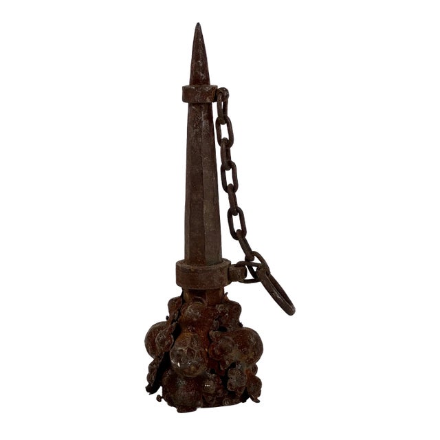 Early 1900s Heavy Metal Spear Like Architectural Salvage Sculpture For Sale