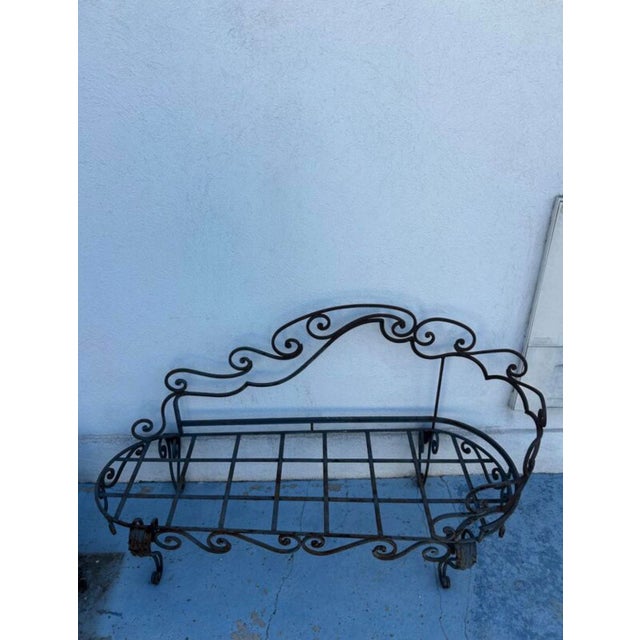 Art Nouveau Wrought Iron Garden Daybed, 1920s For Sale - Image 3 of 5