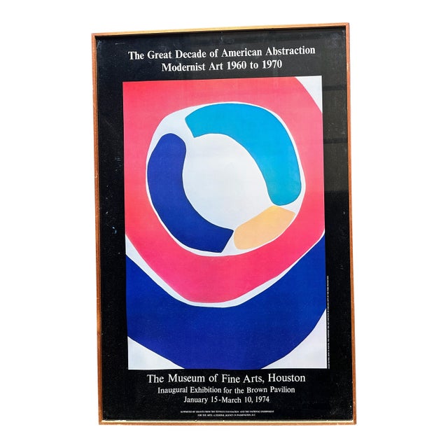 1970s Original Poster Jules Olitski "Born in Snowsk" From Abstraction Modernist Art Exhibition For Sale