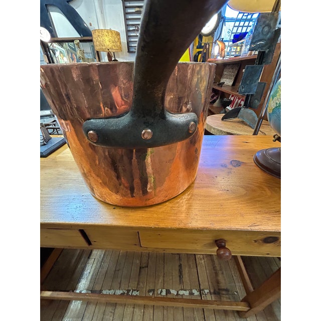 Metal Very Large Antique E Cooper & Sons Copper Pot For Sale - Image 7 of 15