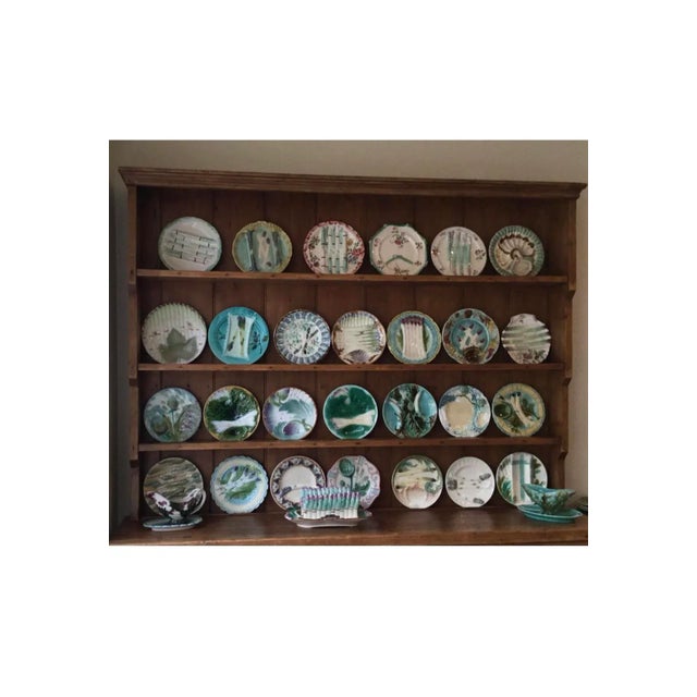 Ceramic French Majolica Asparagus Plate Orchies, Circa 1890 For Sale - Image 7 of 9