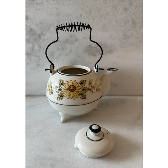 White Vintage Japanese Tea Pot For Sale - Image 8 of 11