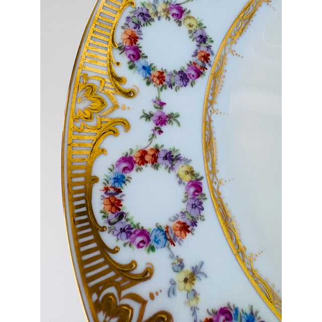 Early 20th Century Early 20th Century Rosenthal Floral Wreath Pattern Dinner Plates, Set of 11 For Sale - Image 5 of 13