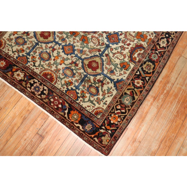 Persian Early 20th Century Zabihi Collection Ivory Ground Malayer Accent Rug - 4'2" x 6'3" For Sale - Image 3 of 8