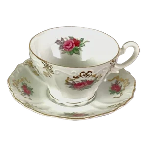 Vintage Lefton Porcelain Teacup And Saucer