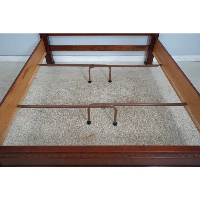 Pennsylvania House Cherry Carved King Size Poster Bed For Sale In Philadelphia - Image 6 of 18