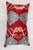 Pair of Red Ikats Pillows rug no. i141 For Sale - Image 4 of 6