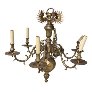 Vintage Chapman Brass Chandelier For Sale