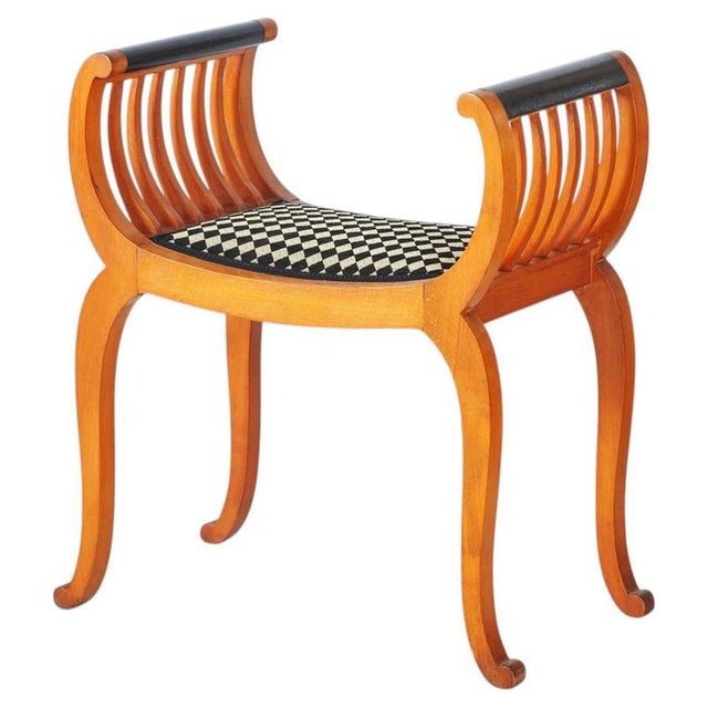 Vintage Art Deco Stool in Beech, France, 1920s For Sale - Image 13 of 13