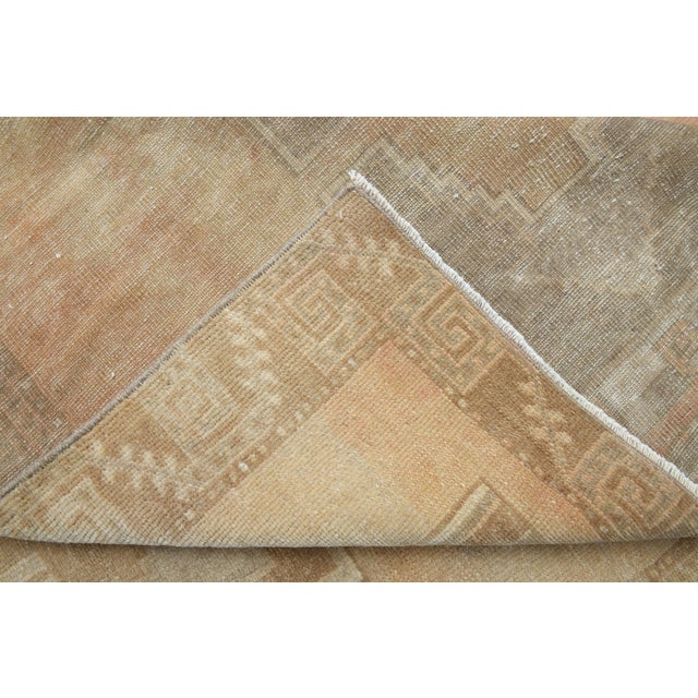 Textile 1970s Vintage Handmade Wool Cotton Turkish Beige Runner Rug For Sale - Image 7 of 11