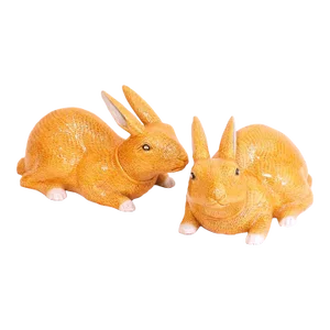Pair of Chinese Export Porcelain Rabbits