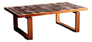 Large Danish Teak Art Coffee Table by Ox-Art, 1970s