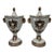 Pair of Late 20th Century Oriental Accent Neoclassical-Style Covered Urns For Sale
