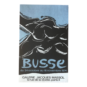Paris Gallery Poster for Artist Jacques Busse 1974