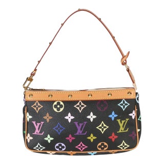 Black Monogram Multicolore Canvas Pochette Accessoires For Sale