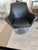 1990s Vintage Danish Bolia Black Leather Swivel Club Chairs For Sale - Image 5 of 14
