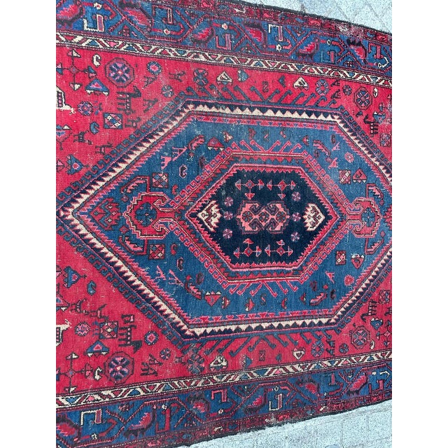 Vintage Distressed Hamadan Rug, 1950s For Sale - Image 13 of 18