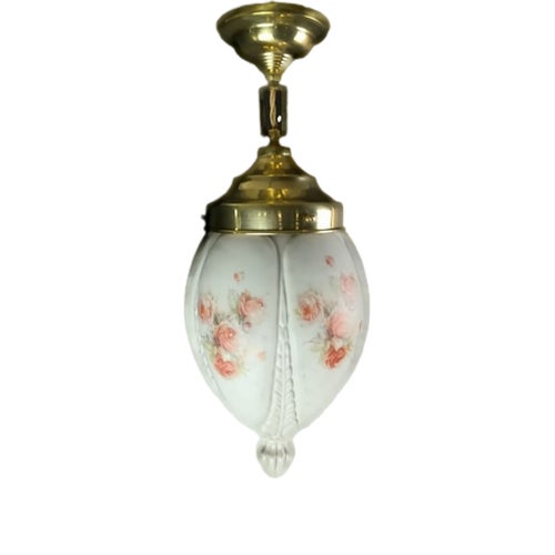 Romantic Hanging Lamp with Flower Motif For Sale