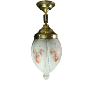 Romantic Hanging Lamp with Flower Motif
