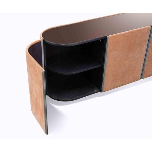 Brown Elanta Sideboard attributed to Patrick Forget for Roche Bobois, 1990s For Sale - Image 8 of 14
