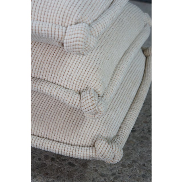1970s Attributed to Jacques Charpentier for Maison Jansen Stacked Pillow Ottoman Foot Stool Pouf MCM For Sale - Image 12 of 15
