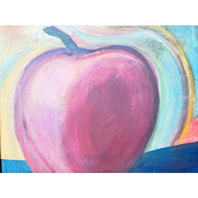 Doctor or not, this is one apple that will not keep you away! Cheerful original still life painting of an apple is...
