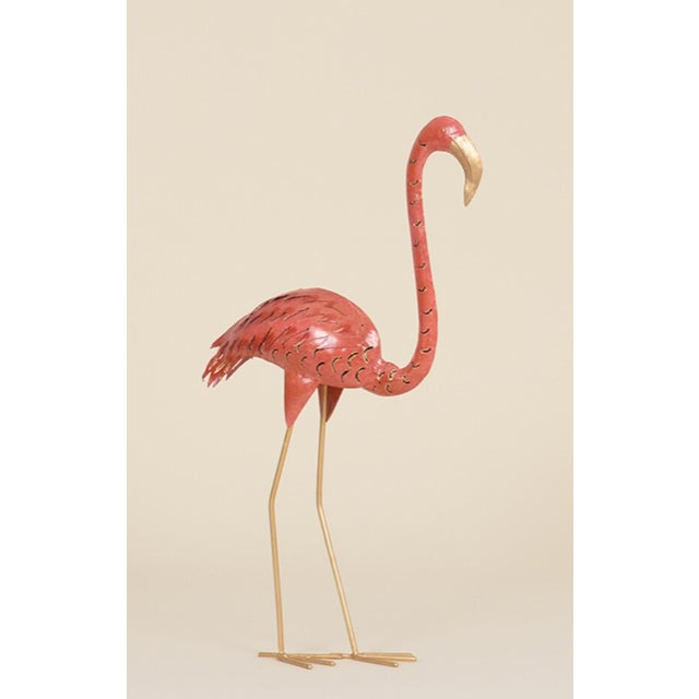 Ornamental Metal Pink Flamingo Sculpture Chairish