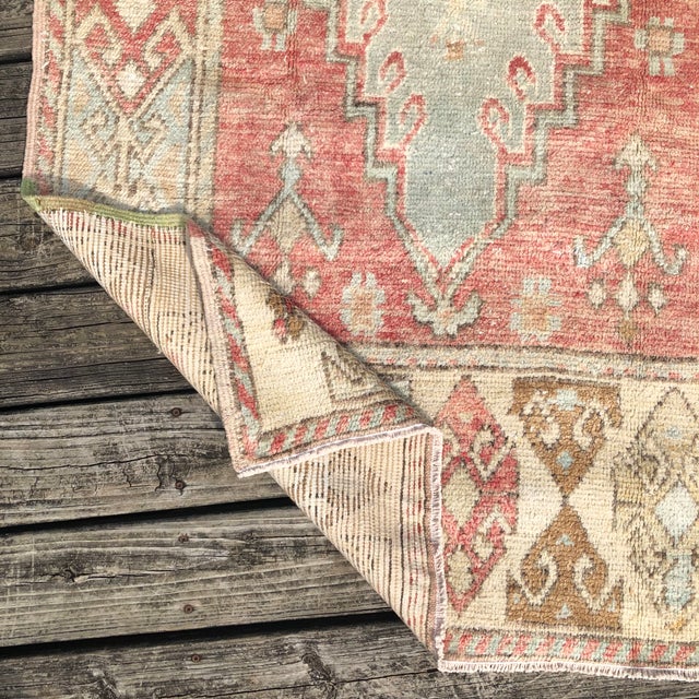 Hand-Knotted Turkish Runner Rug | 4x11 For Sale In Houston - Image 6 of 7