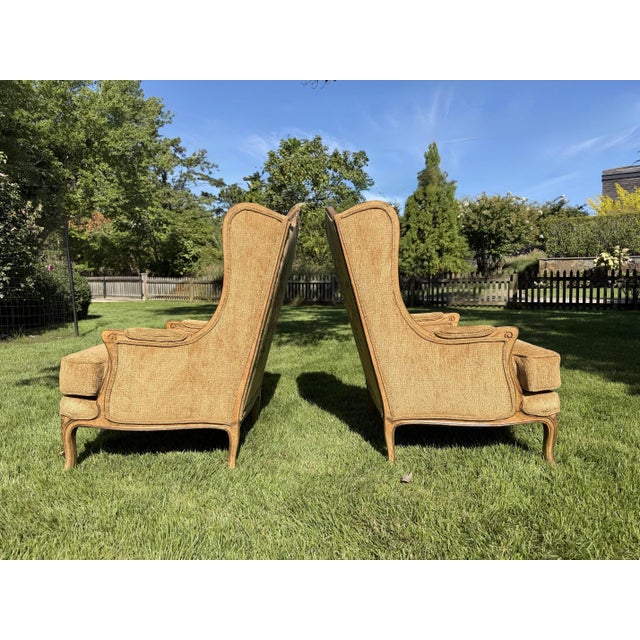 Pair of Louis XV-Style Pheasant & Botanical Upholstered Fauteuil Armchairs For Sale - Image 13 of 18