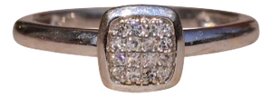 The Hull Drive: Cushion Shaped Diamond Cluster Engagement Ring in White Gold